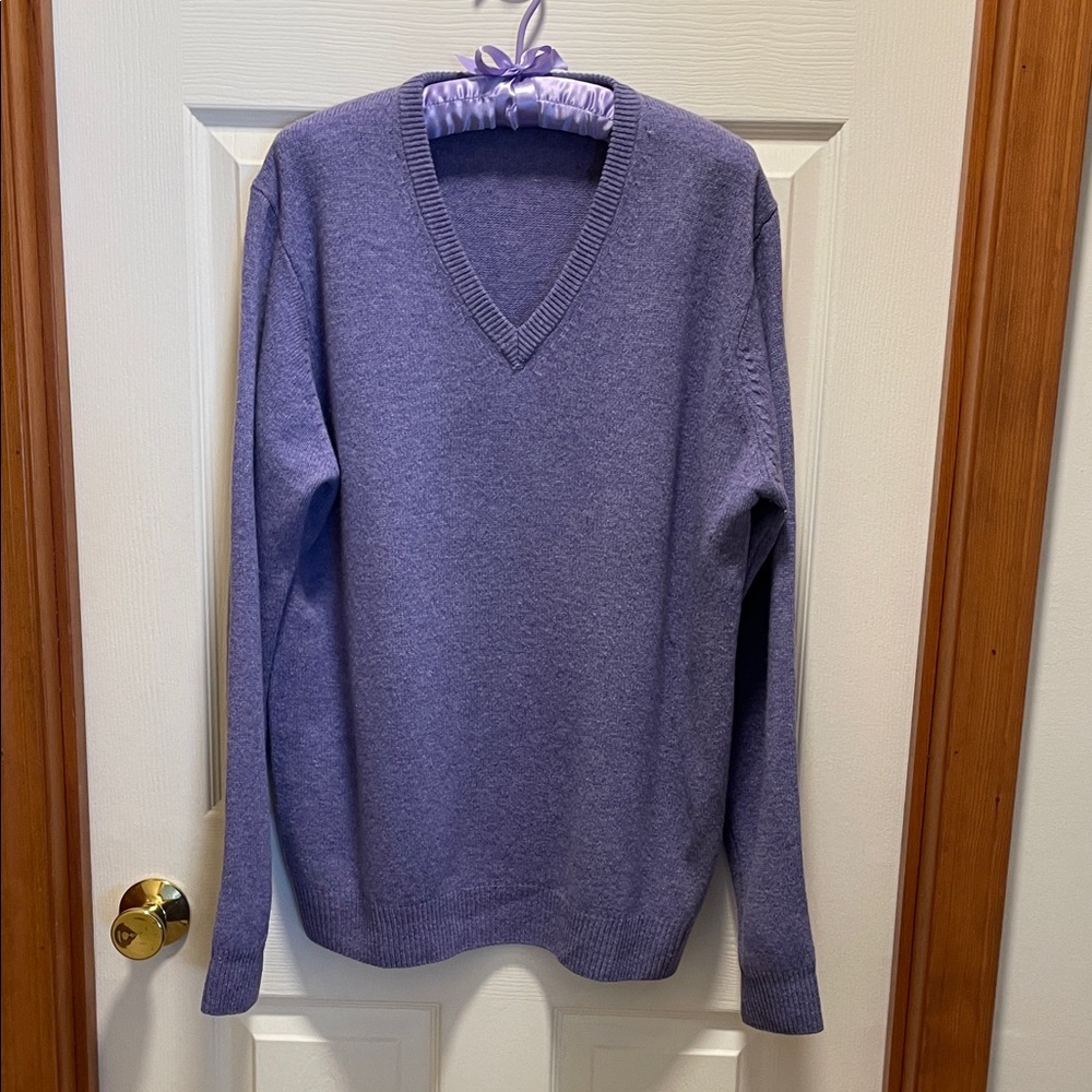Scottish Purple V-Neck Sweater for Men or Women